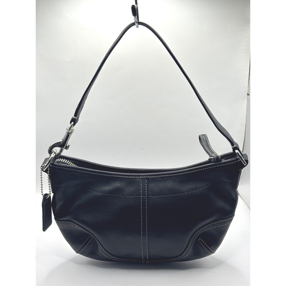 Coach Soho Black Leather Small Hobo Shoulder Bag Purse N0 E043-4283